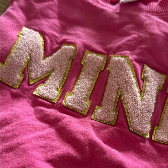 Hot Pink Toddler “MINI” Sweatshirt - Picture 3 of 5